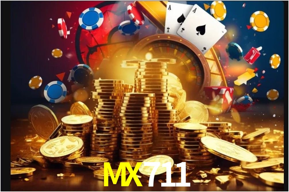 Escena dinámica inspirada en casino con iluminación MX711, cartas, fichas e íconos de juegos digitales en un espacio moderno de juegos.